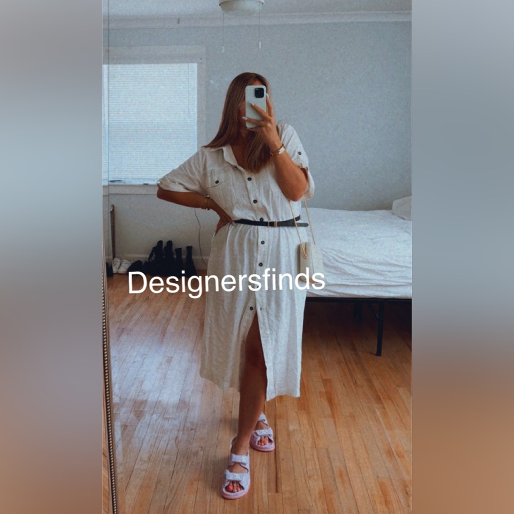 ZARA BELTED MIDI SHIRTDRESS